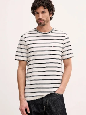 Tommy Hilfiger t-shirt bawełniany beżowy