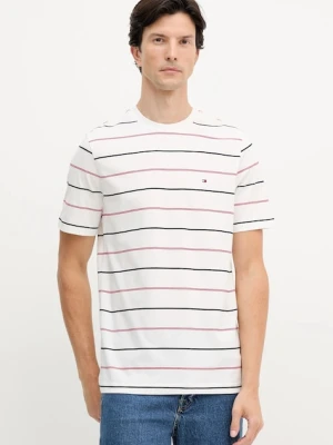 Tommy Hilfiger t-shirt bawełniany męski kolor biały wzorzysty MW0MW40923