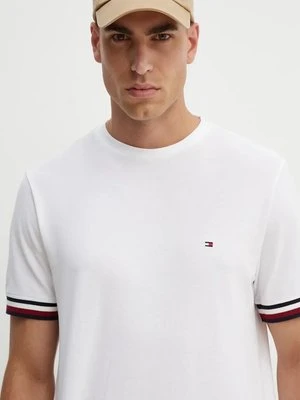 Tommy Hilfiger t-shirt bawełniany męski kolor biały z aplikacją MW0MW36452