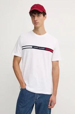 Tommy Hilfiger t-shirt bawełniany męski kolor biały z aplikacją MW0MW36498