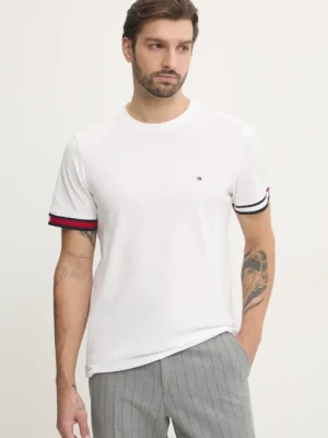 Tommy Hilfiger t-shirt bawełniany męski kolor biały z aplikacją MW0MW38078