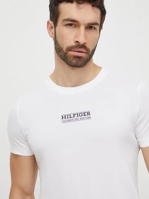 Tommy Hilfiger t-shirt bawełniany męski kolor biały z nadrukiem MW0MW34387