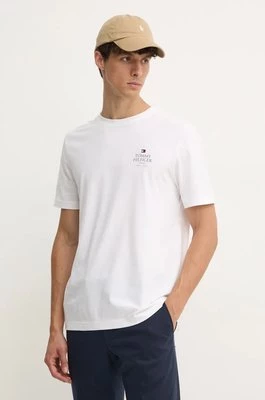 Tommy Hilfiger t-shirt bawełniany męski kolor biały z nadrukiem MW0MW36500