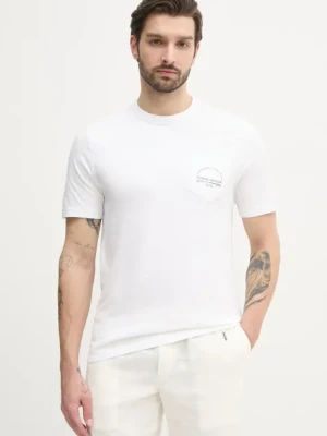 Tommy Hilfiger t-shirt bawełniany męski kolor biały z nadrukiem MW0MW38623
