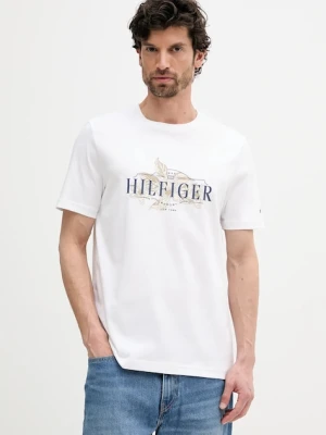 Tommy Hilfiger t-shirt bawełniany męski kolor biały z nadrukiem MW0MW39353