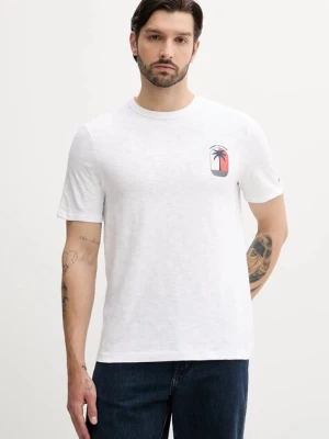 Tommy Hilfiger t-shirt bawełniany męski kolor biały z nadrukiem MW0MW39354