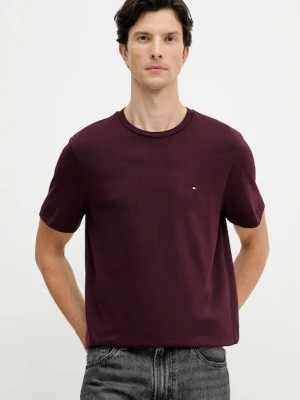 Tommy Hilfiger t-shirt bawełniany męski kolor bordowy gładki MW0MW39995