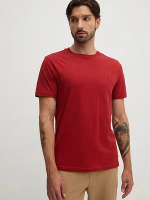 Tommy Hilfiger t-shirt bawełniany męski kolor bordowy gładki UM0UM03362