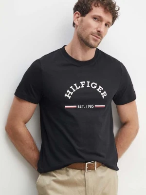 Zdjęcie produktu Tommy Hilfiger t-shirt bawełniany męski kolor czarny z nadrukiem MW0MW35466