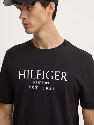 Tommy Hilfiger t-shirt bawełniany męski kolor czarny z nadrukiem MW0MW36499