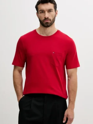 Tommy Hilfiger t-shirt bawełniany męski kolor czerwony gładki MW0MW37283