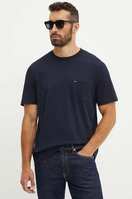 Tommy Hilfiger t-shirt bawełniany męski kolor granatowy gładki MW0MW36220