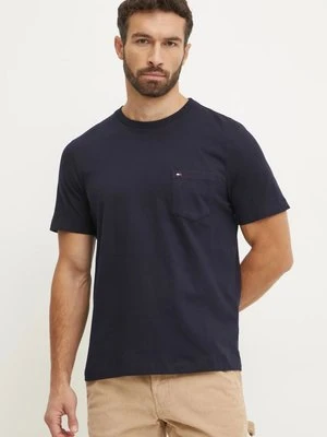 Tommy Hilfiger t-shirt bawełniany męski kolor granatowy gładki MW0MW37283