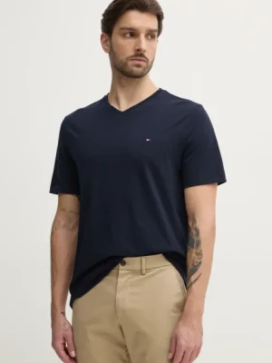 Tommy Hilfiger t-shirt bawełniany męski kolor granatowy gładki MW0MW39249