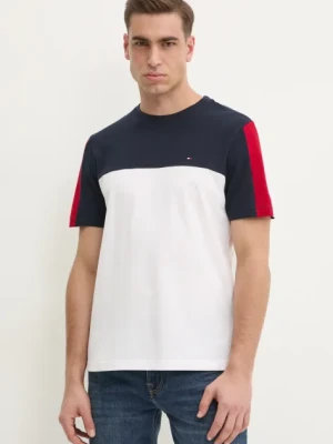 Tommy Hilfiger t-shirt bawełniany męski kolor granatowy wzorzysty MW0MW39170