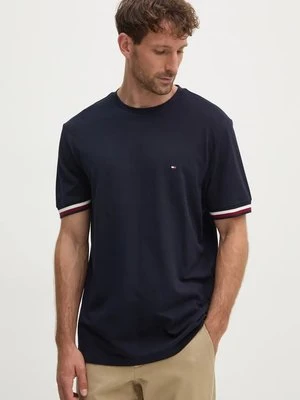 Tommy Hilfiger t-shirt bawełniany męski kolor granatowy z aplikacją MW0MW36452