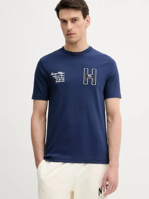 Tommy Hilfiger t-shirt bawełniany męski kolor granatowy z aplikacją MW0MW39364