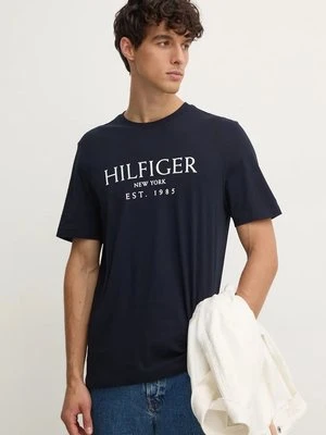 Tommy Hilfiger t-shirt bawełniany męski kolor granatowy z nadrukiem MW0MW36499