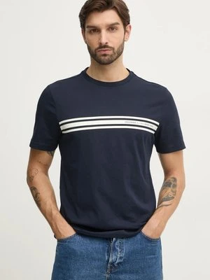 Tommy Hilfiger t-shirt bawełniany męski kolor granatowy z nadrukiem MW0MW37443