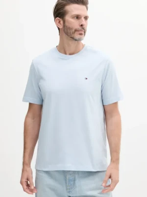 Tommy Hilfiger t-shirt bawełniany męski kolor niebieski gładki MW0MW39995
