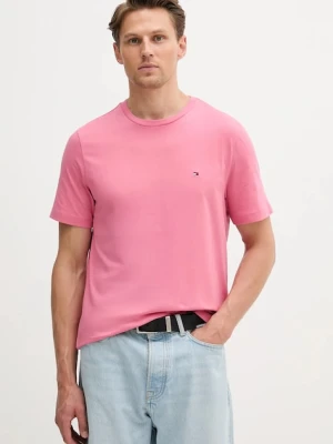 Tommy Hilfiger t-shirt bawełniany męski kolor różowy gładki MW0MW39995