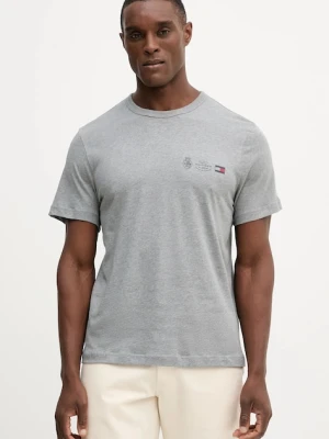 Tommy Hilfiger t-shirt bawełniany męski kolor szary gładki MW0MW40011