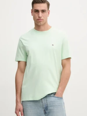 Tommy Hilfiger t-shirt bawełniany męski kolor zielony gładki MW0MW39995