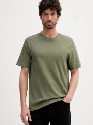 Tommy Hilfiger t-shirt bawełniany męski kolor zielony gładki MW0MW39995