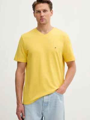 Tommy Hilfiger t-shirt bawełniany męski kolor żółty gładki MW0MW39249