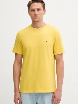 Tommy Hilfiger t-shirt bawełniany męski kolor żółty gładki MW0MW39995
