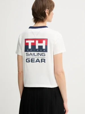 Tommy Hilfiger t-shirt bawełniany SAILING damski kolor biały WW0WW45598