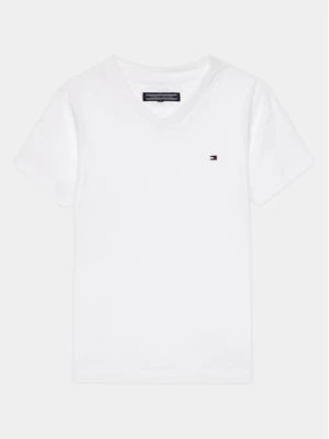 Tommy Hilfiger T-Shirt Boys Basic Vn Knit S/S KB0KB04142 Biały Regular Fit
