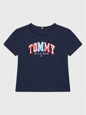 Tommy Hilfiger T-Shirt Chainstitch KB0KB07798 D Granatowy Regular Fit