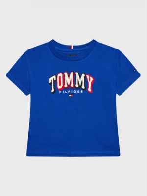 Tommy Hilfiger T-Shirt Chainstitch KB0KB07798 D Niebieski Regular Fit