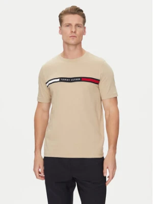 Tommy Hilfiger T-Shirt Chest Insert MW0MW36498 Beżowy Regular Fit