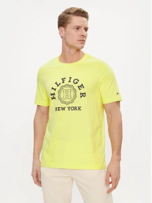 Tommy Hilfiger T-Shirt Coin MW0MW34437 Żółty Regular Fit
