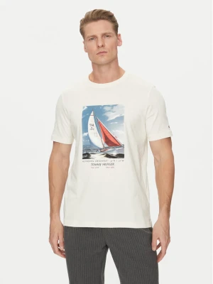 Tommy Hilfiger T-Shirt Color Photo Print MW0MW38615 Beżowy Regular Fit