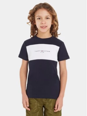 Tommy Hilfiger T-Shirt Colorblock KB0KB08552 M Granatowy Regular Fit