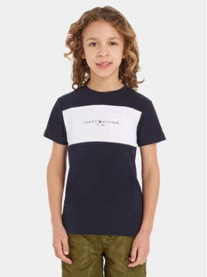 Tommy Hilfiger T-Shirt Colorblock KB0KB08552 S Granatowy Regular Fit