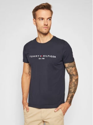 Tommy Hilfiger T-Shirt Core Logo Tee MW0MW11465 Granatowy Slim Fit