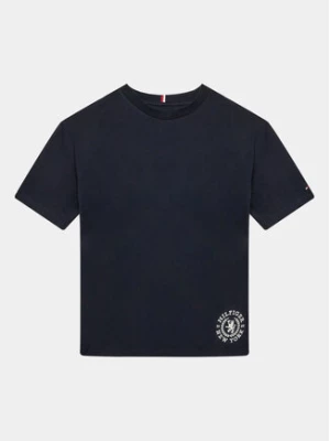 Tommy Hilfiger T-Shirt Crest Logo KB0KB08675 D Granatowy Regular Fit