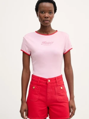 Tommy Hilfiger t-shirt damski bawełniany różowy