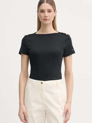 Tommy Hilfiger t-shirt damski bawełniany czarny