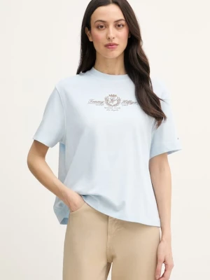 Tommy Hilfiger T-shirt damski bawełniany niebieski