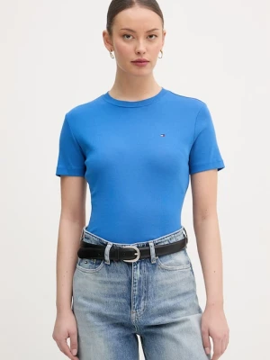 Tommy Hilfiger T-shirt damski bawełniany niebieski