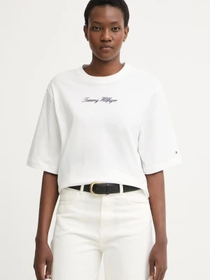Tommy Hilfiger T-shirt damski bawełniany biały