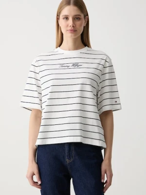 Tommy Hilfiger T-shirt damski bawełniany biały