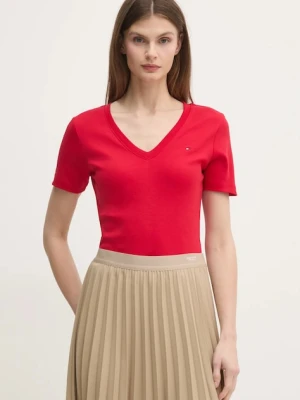 Tommy Hilfiger T-shirt damski bawełniany czerwony