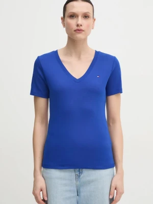 Tommy Hilfiger T-shirt damski bawełniany niebieski