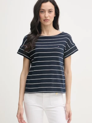 Tommy Hilfiger t-shirt damski bawełniany granatowy